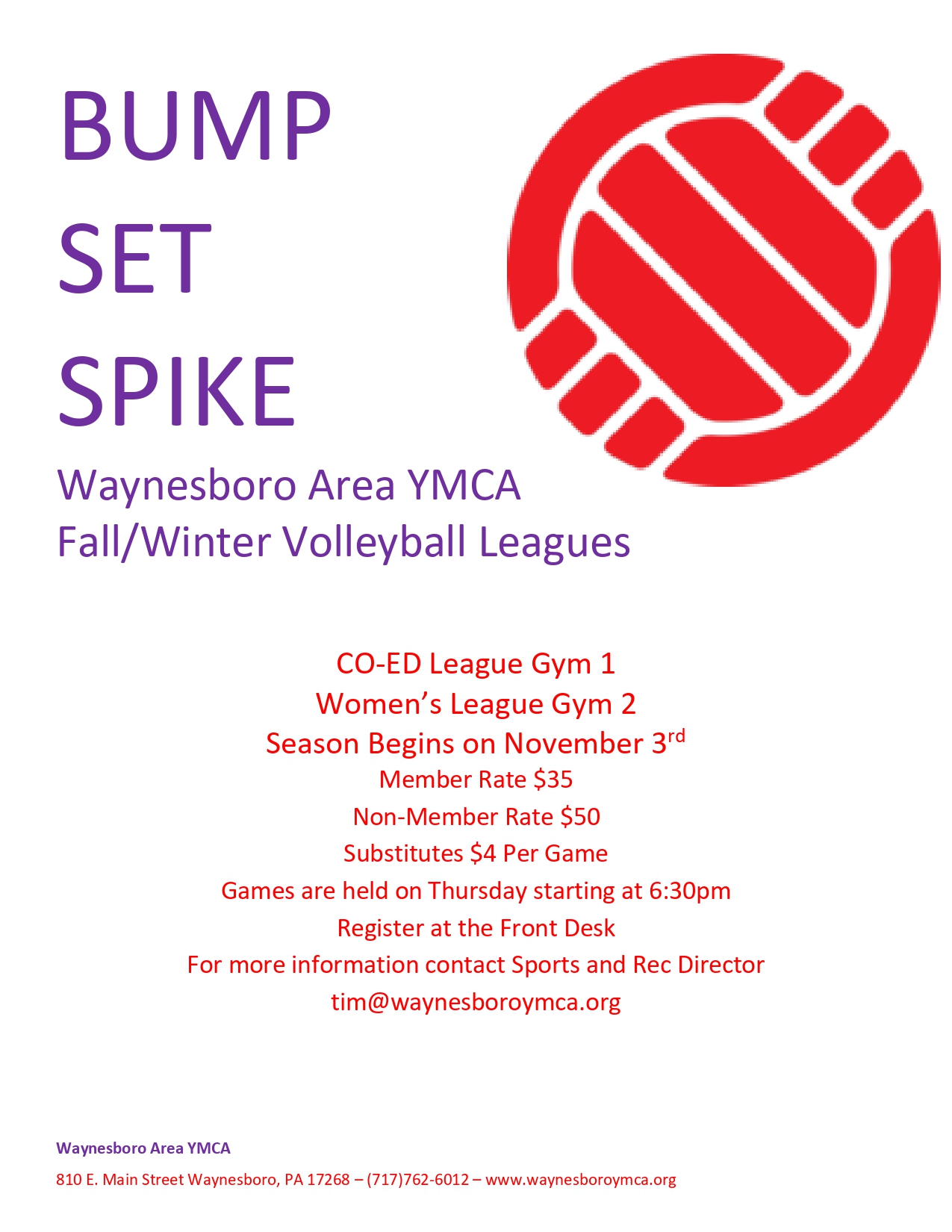Volleyball Waynesboro YMCA